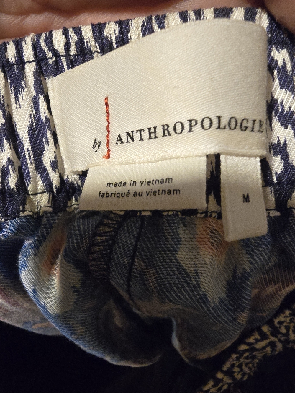 Anthropologie Blue Ikat Wide-Leg Pants - Picture 4 of 4